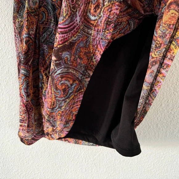 Cupio Boho Blouse maximalist Peek A Boo Shoulder Paisley Abstract Size Small - Picture 8 of 11
